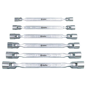 Ampro 6 Piece Double Flex Socket Wrench Set