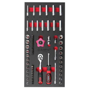 Ampro 65 Piece  1/4" Drive Socket Set FT