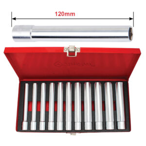 Ampro 11 Piece 3/8" Drive Extra Long Deep Socket Set (8mm-18mm)