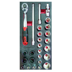 Ampro 26 Piece 1/2" Drive Socket Set FT