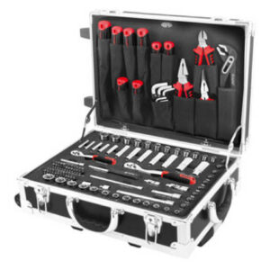 Ampro 136 Piece 1/4" and 3/8" Drive Aluminum Trolley Case Tool Set