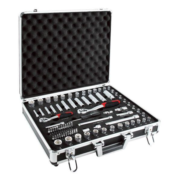 Ampro 81 Piece 1/4" and 3/8" Drive Aluminum Case Socket Set