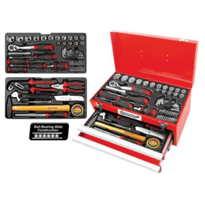 Ampro 68 Piece 1/2" Drive 2-Drawer Chest Tool Set (Metric)