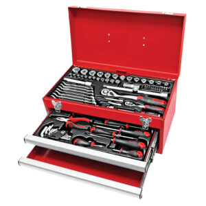 Ampro 82 Piece 1/4" and 1/2" Drive 2-Drawer Chest Tool Set