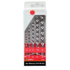 Ampro 5 Piece Masonry Drill Bit Set
