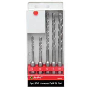 Ampro 5 Piece SDS Hammer Drill Bit Set