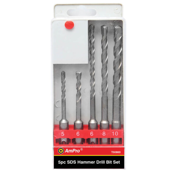Ampro 5 Piece SDS Hammer Drill Bit Set