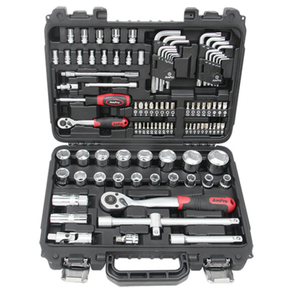 Ampro 98 Piece 1/4" and 1/2" Drive  Bolt-Fit Socket Set