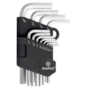 Ampro 12 Piece Hex Key Wrench Set