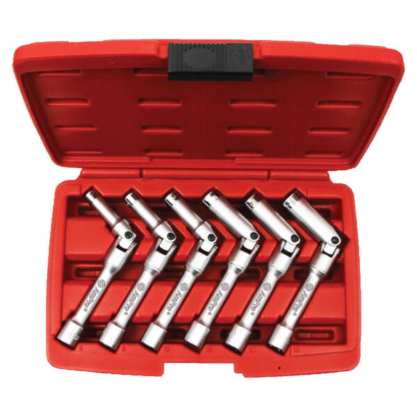 Ampro 6 Piece 3/8" Drive Extra Long Flex Joint Socket Set