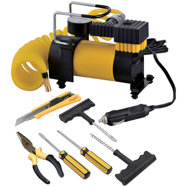 Autogear 150PSI Air Compressor and Tyre Repair Kit