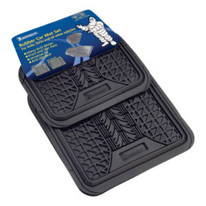 4Piece Black Rubber Michelin Mat Set