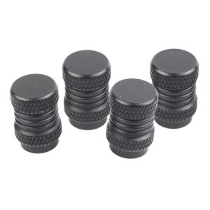Autogear 4 Piece Black Tyre Valve Cap Matt