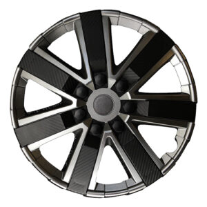 Autogear 15" Silver / Black Wheel Cover Set