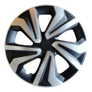 Autogear 14"  Black / Silver Wheel Cover Set